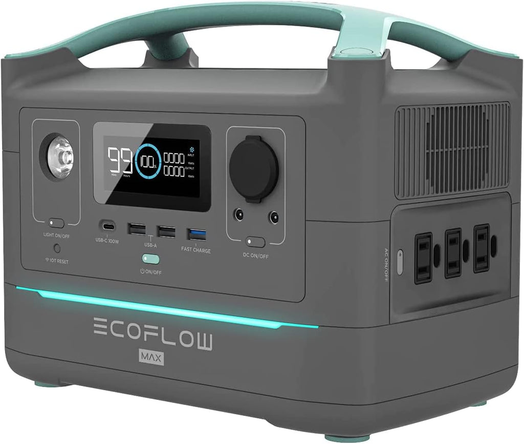Portable Power Station 576Wh 3 x 600W AC Outlets Solar Generator W270579