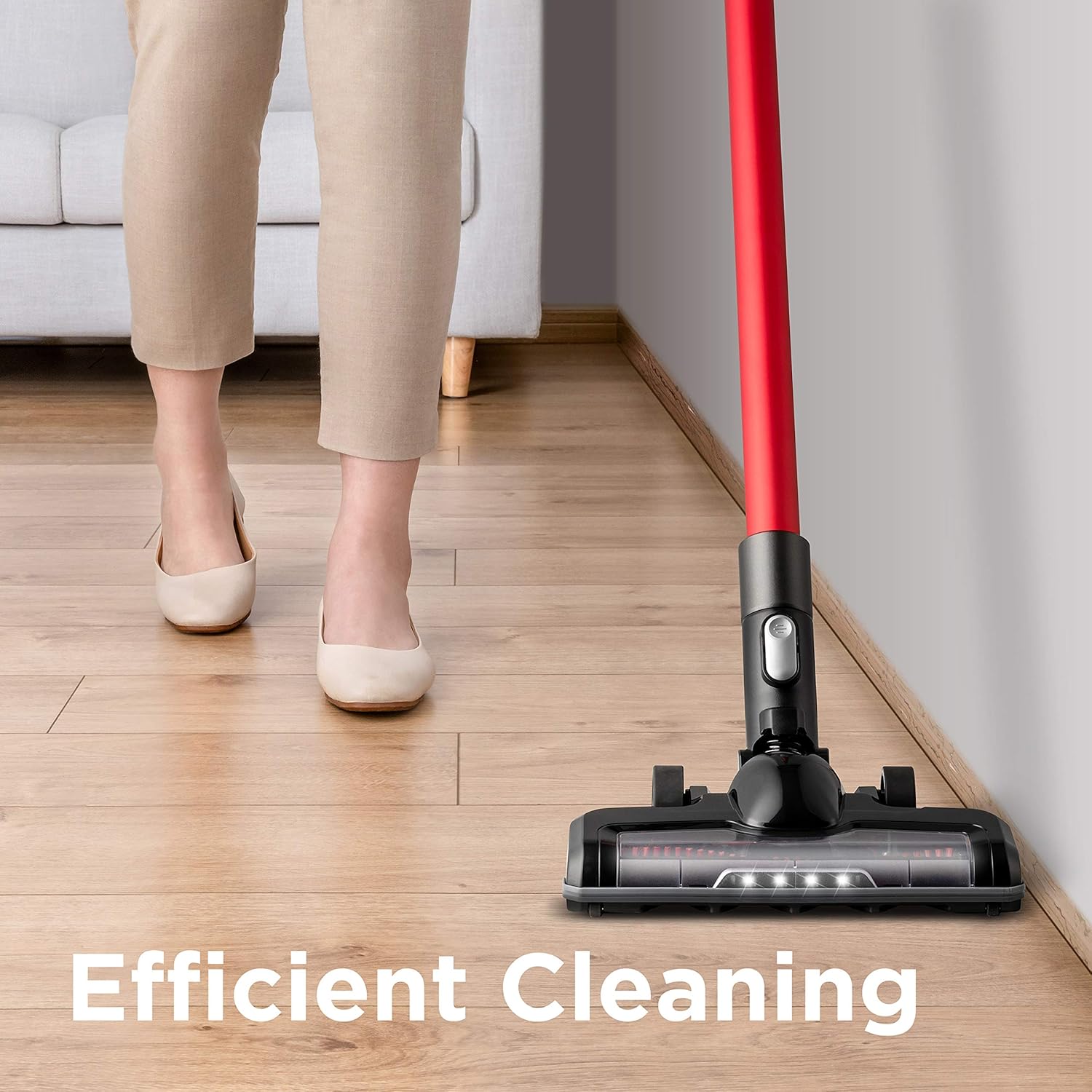 Red Cordless Stick Vacuum Cleaner K697