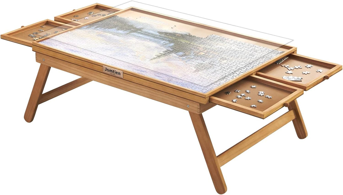 Wooden Puzzle Table with Drawer S5777