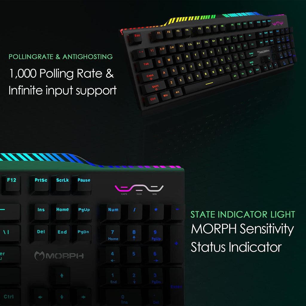 Black USB Wired RGB Mechanical Gaming Keyboard A511