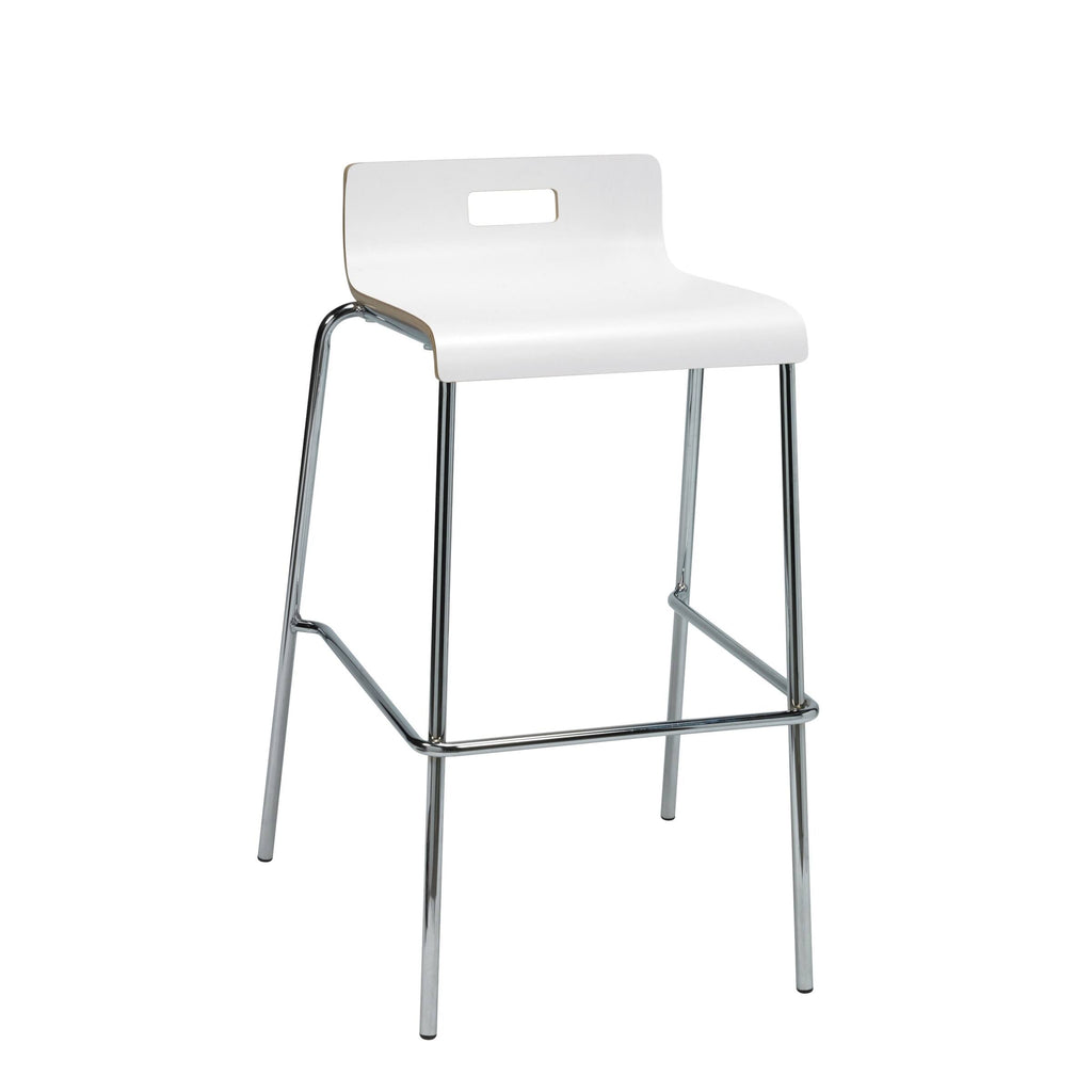 White Low Back Barstool K9946
