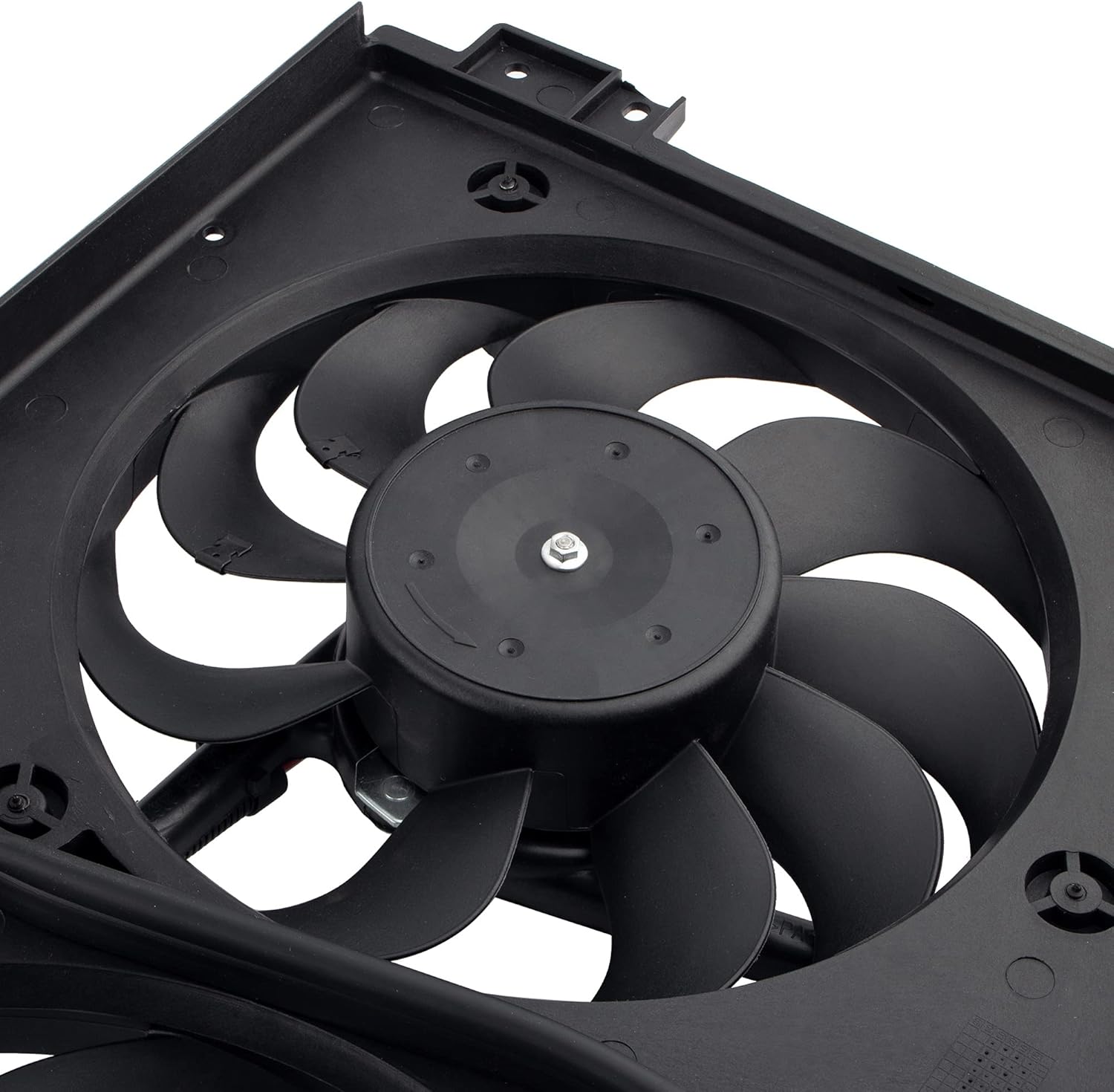 Dual Radiator Cooling Fan Assembly for 1998-2005 Volkswagen Beetle 1.8L 1.9L 2.0L with 3 Prong Wire Plug D349241