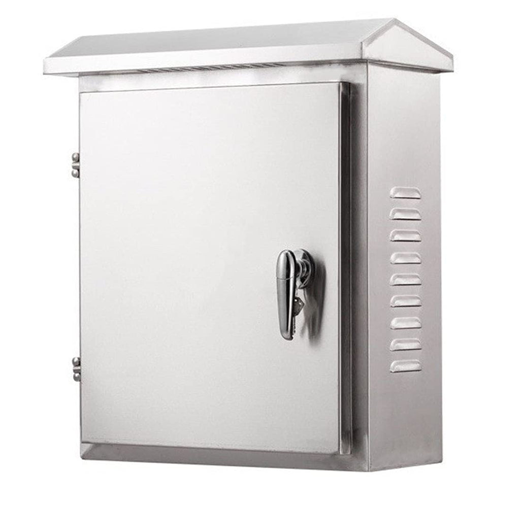 304 Stainless Steel Outdoor Electrical Enclosure Box 20 H x 16 W x 8 D with Mounting Plate K2625
