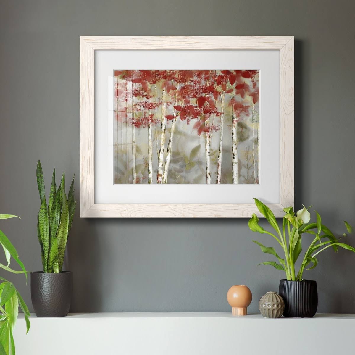 Framed Print 31X44 White Z8165
