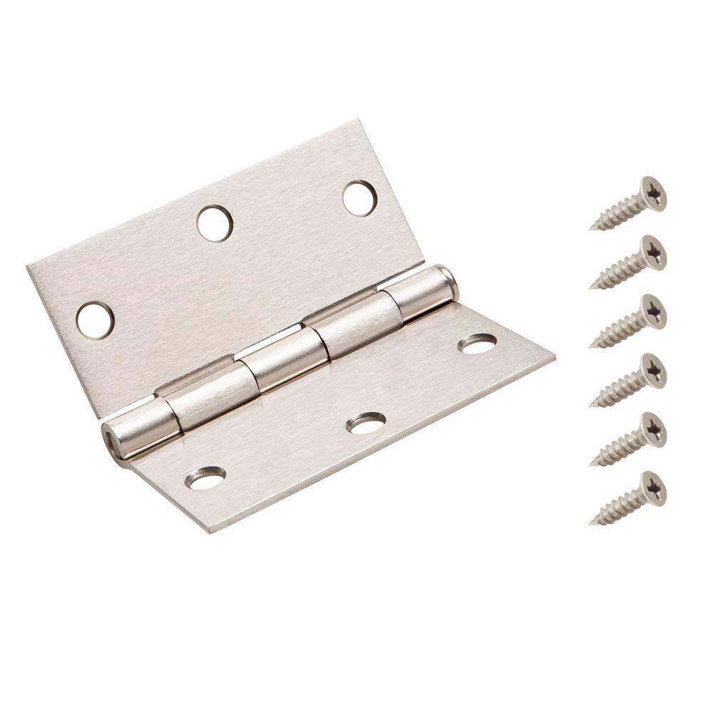 3-1/2 in. Square Corner Satin Nickel Door Hinge Value Pack (48-Pack) I50764