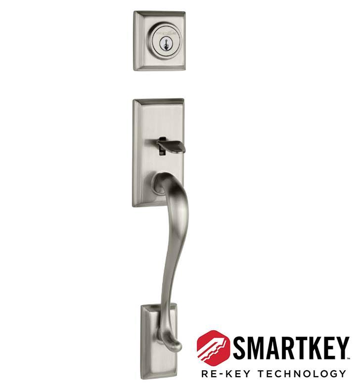 Satin Nickel Double Cylinder Handleset U6904