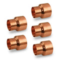 Copper Reducing Coupling Fitting with Rolled Tube Stop (Pack of 5) U39523