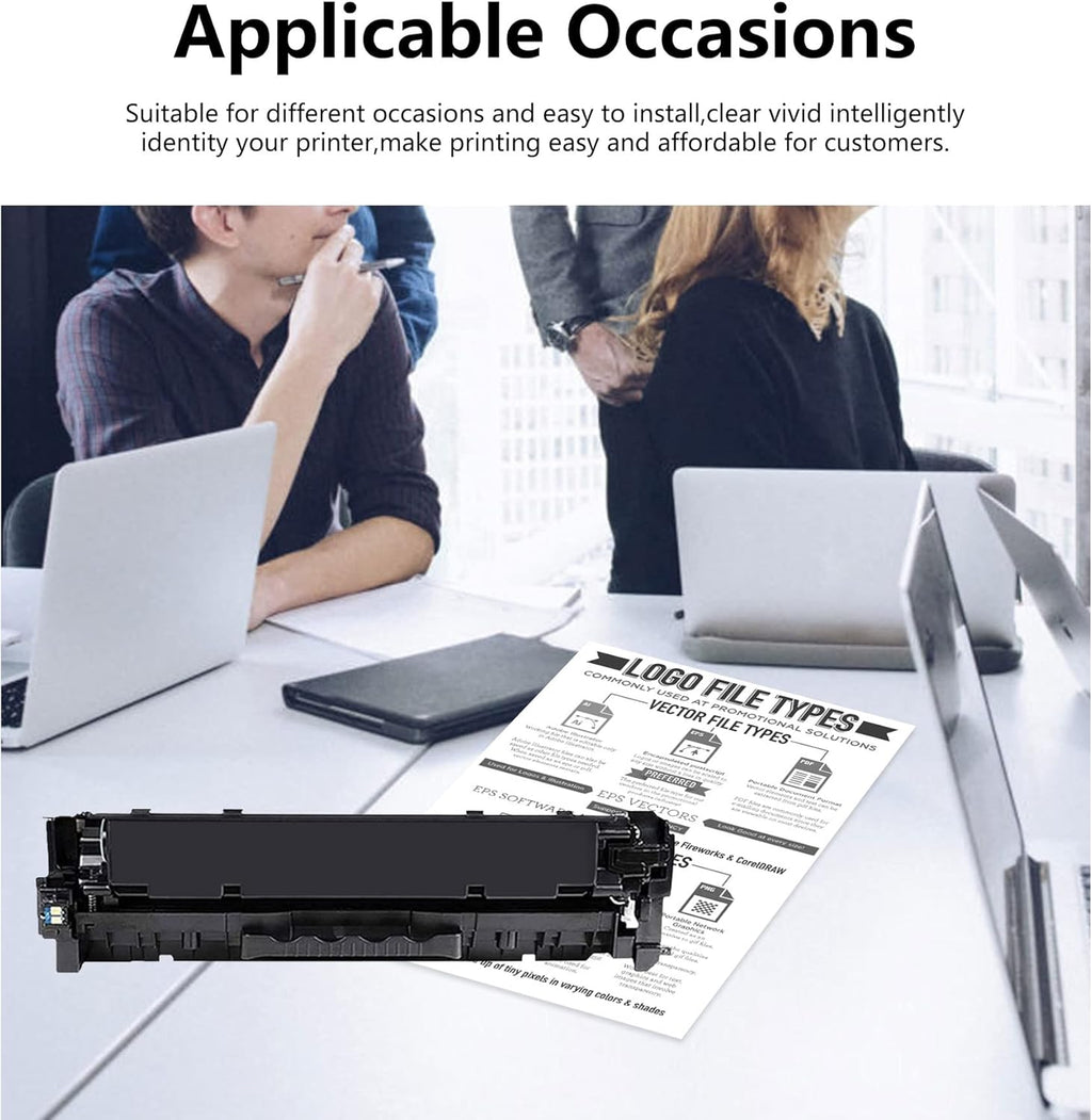 2-Black 304A CC530A Toner Cartridge Replacement for HP CM2320n CM2320fxi CM2320nf CP2025 CP2025n CP2025dn CP2025x Printer M19185