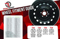 16 Inch 5 Lug Black Steel Rim F4448