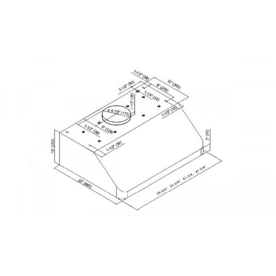 30x22 Stainless Steel Under Cabinet Range Hood T520708