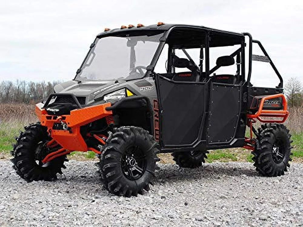 Aluminum Half Doors for Polaris Ranger XP 900 Crew, Powder Coated Black W781