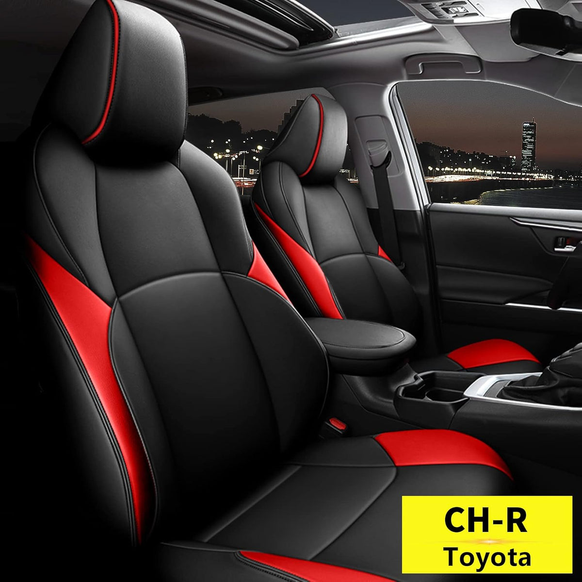 Faux Leather Car Seat Covers Full Set for Toyota C-HR S21276