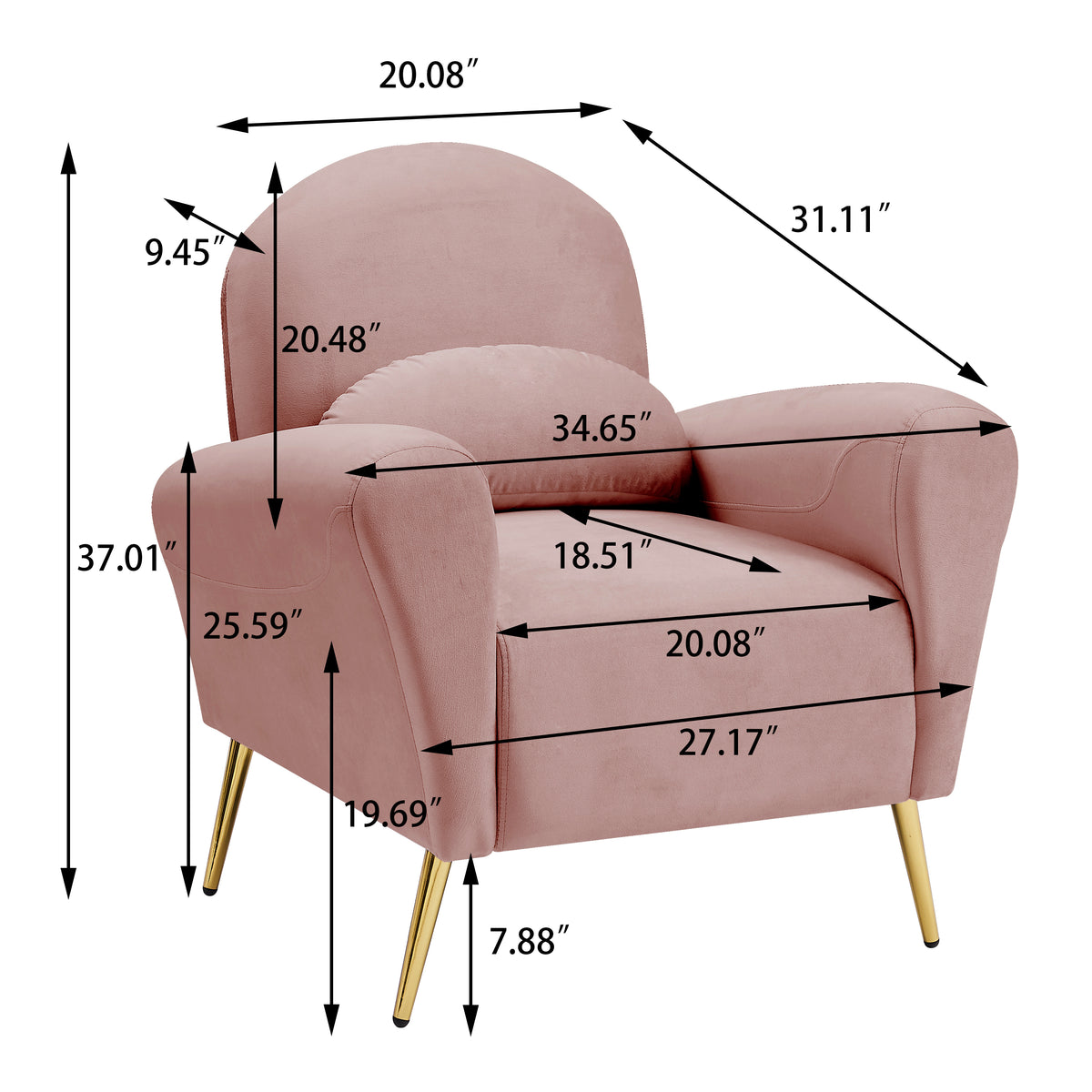 Blue Upholstered Armless Chair G38677