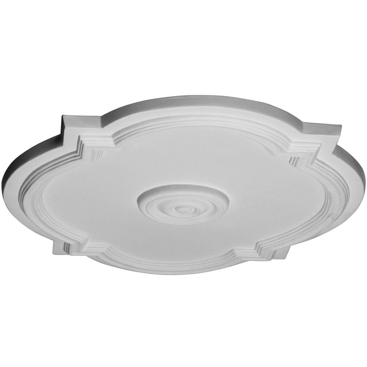 21 1/4x22W x 17 3/8x22H x 1x22P Ceiling Medallion, Hand-Painted Flash Blue P4903