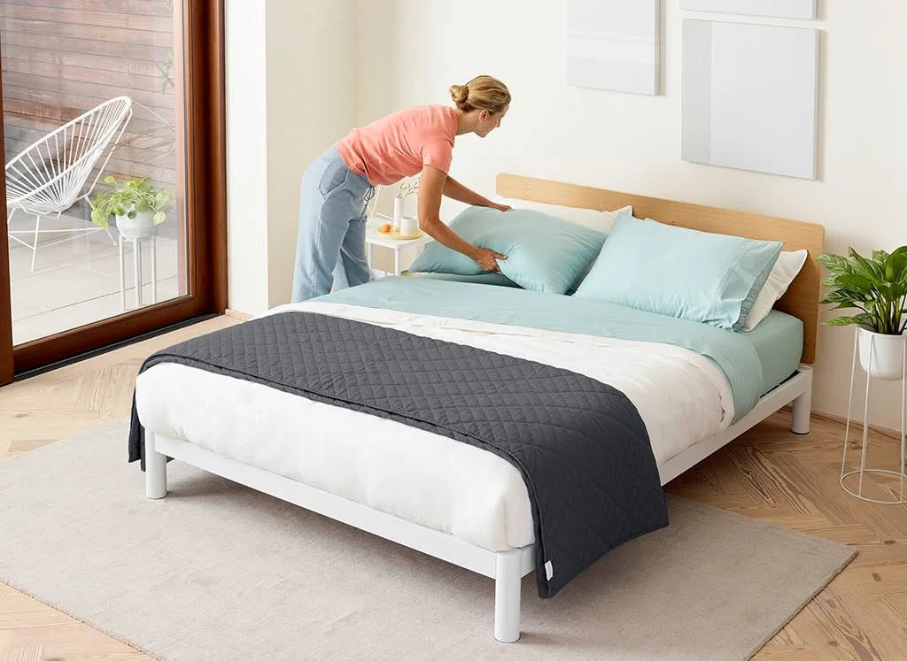 Gray Slate Queen Platform Bed Frame F56928
