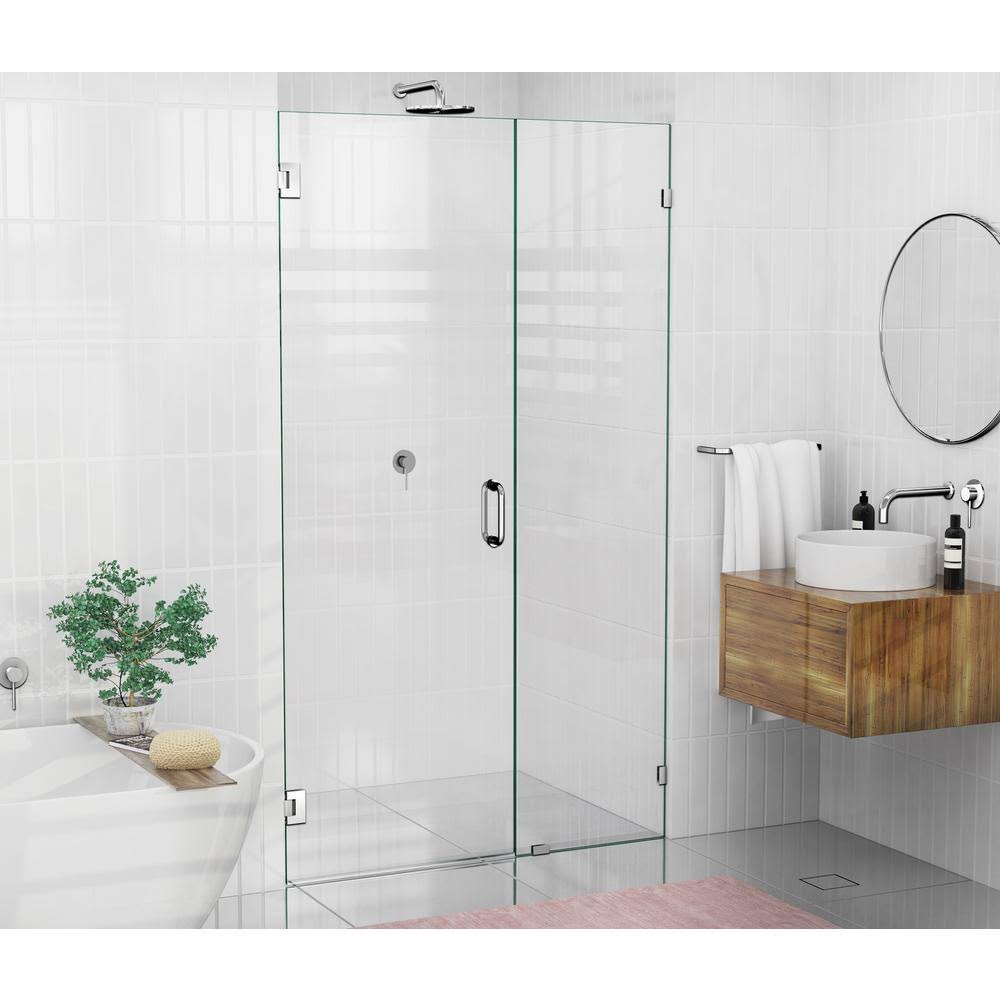 Chrome Frameless Hinged Shower Door Z43486