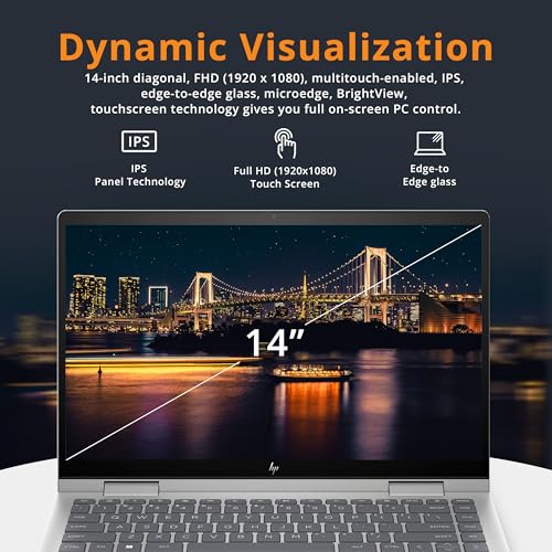 14" Full HD Touch-Screen Laptop, 8GB RAM, 512GB SSD, Intel Core i5, Intel Iris Xe Graphics, Fingerprint, Backlit KB, Win11, Natural Silver F48616