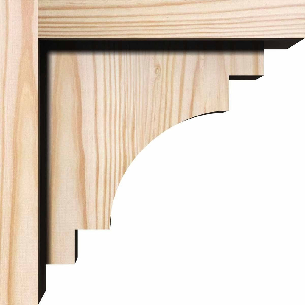 Mediterranean Smooth Corbel with Backplate, Douglas Fir W42936