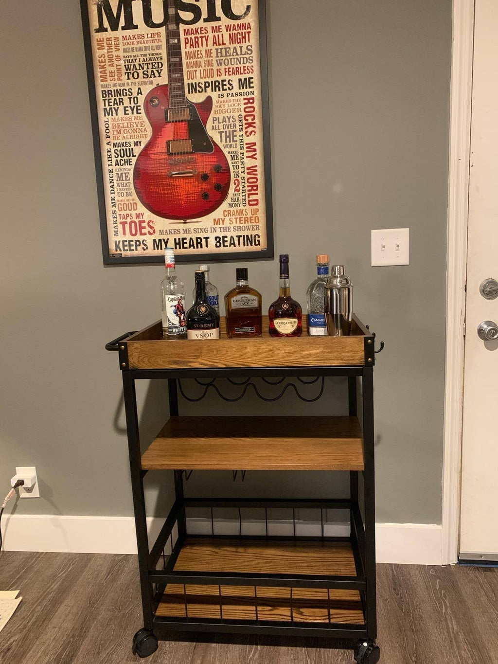 Black Kitchen Cart T333