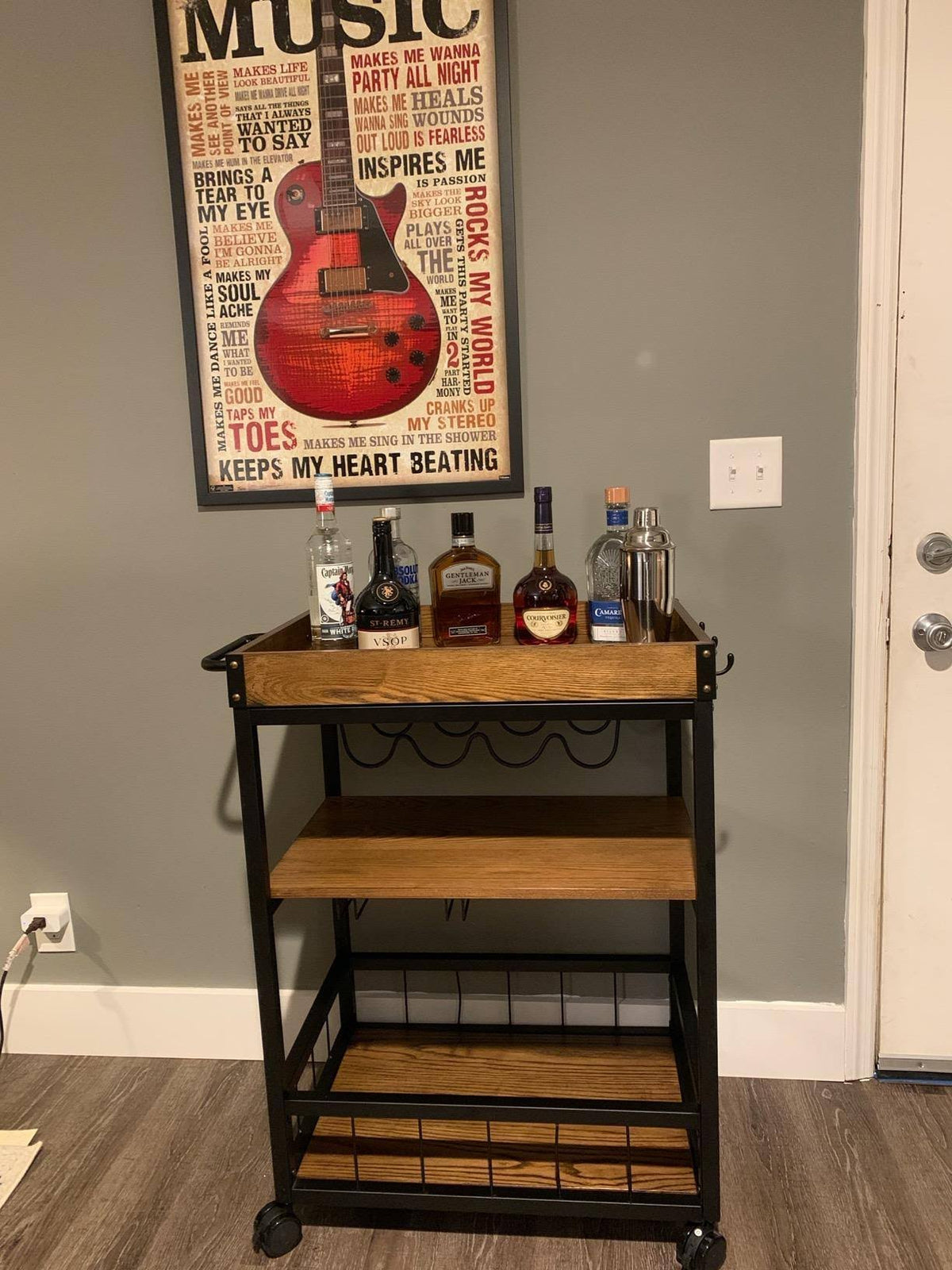 Black Kitchen Cart T333