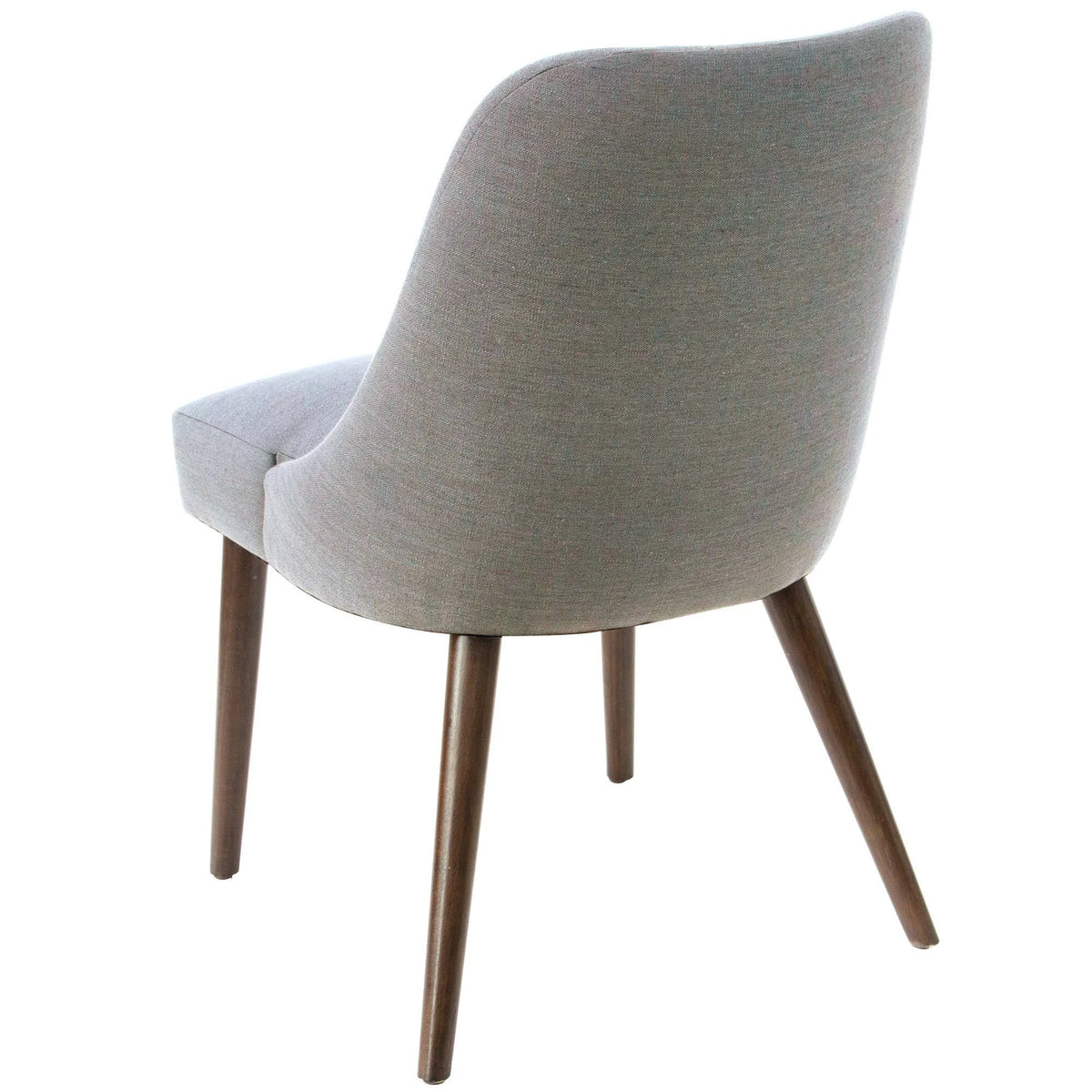 Linen Rounded Back Dining Chair Gray U549314