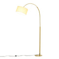 Cream White 6ft Arch Shape Floor Lamp with Metal Round Base Q2868