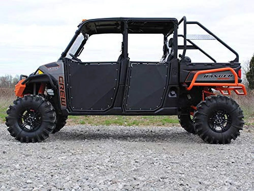 Aluminum Half Doors for Polaris Ranger XP 900 Crew, Powder Coated Black W781
