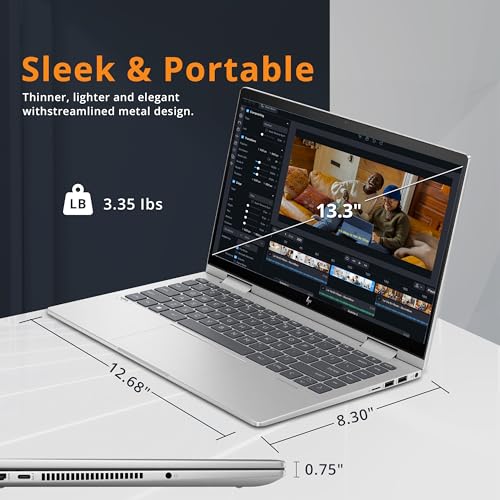 14" Full HD Touch-Screen Laptop, 8GB RAM, 512GB SSD, Intel Core i5, Intel Iris Xe Graphics, Fingerprint, Backlit KB, Win11, Natural Silver F48616