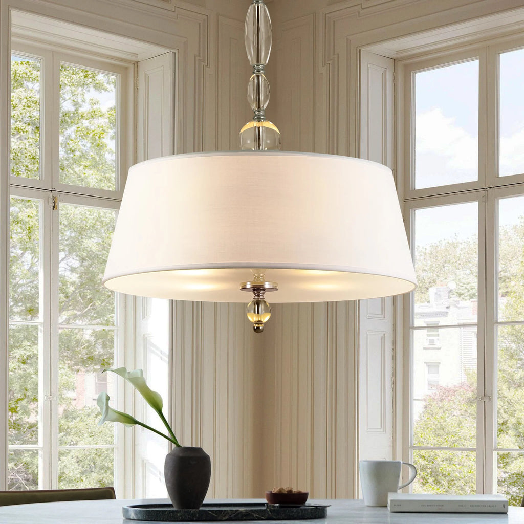 4-Light Dimmable Fabric Chandelier V64501