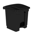 Black 8 Gallon Plastic Step-On Receptacle H3609