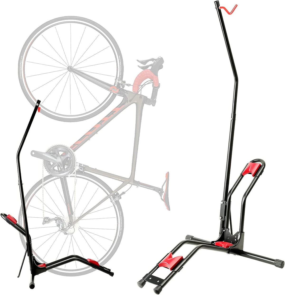 Vertical Bike Rack, Free Standing Adjustable Bike Floor Stand, Pack of 2 H704695