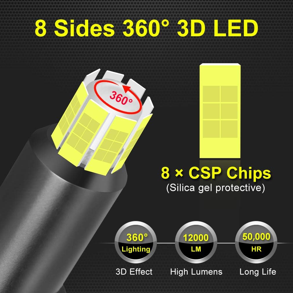 LED Headlight Bulbs 6000K 12000LM All-in-One Conversion Kit Pack of 2 R675807