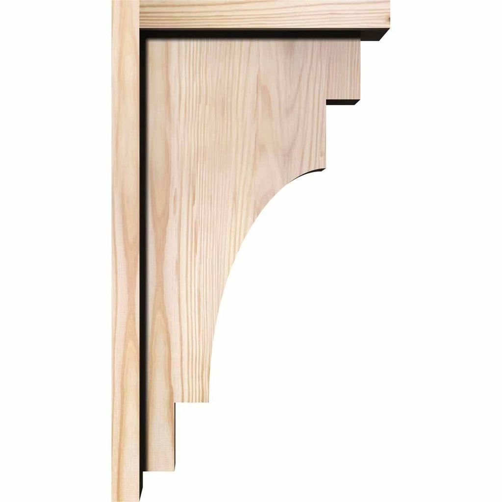 Mediterranean Smooth Corbel with Backplate, Douglas Fir W42936