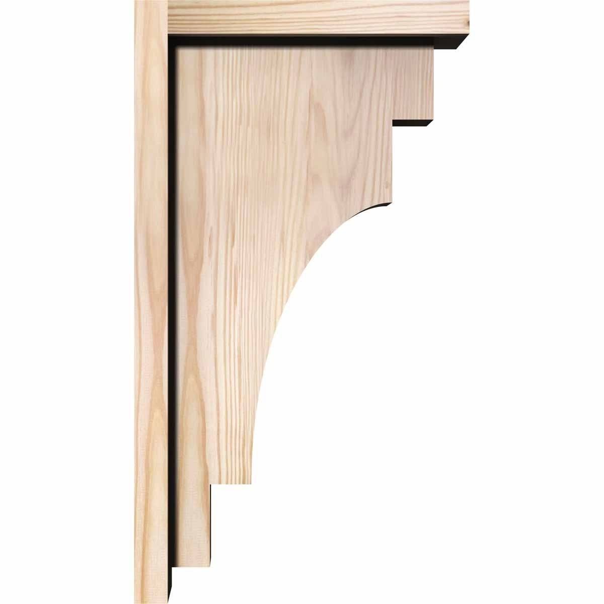 Mediterranean Smooth Corbel with Backplate, Douglas Fir W42936