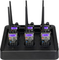 6 Pack Dual Band Rechargeable Walkie Talkies with 6-Way Charging Station M908