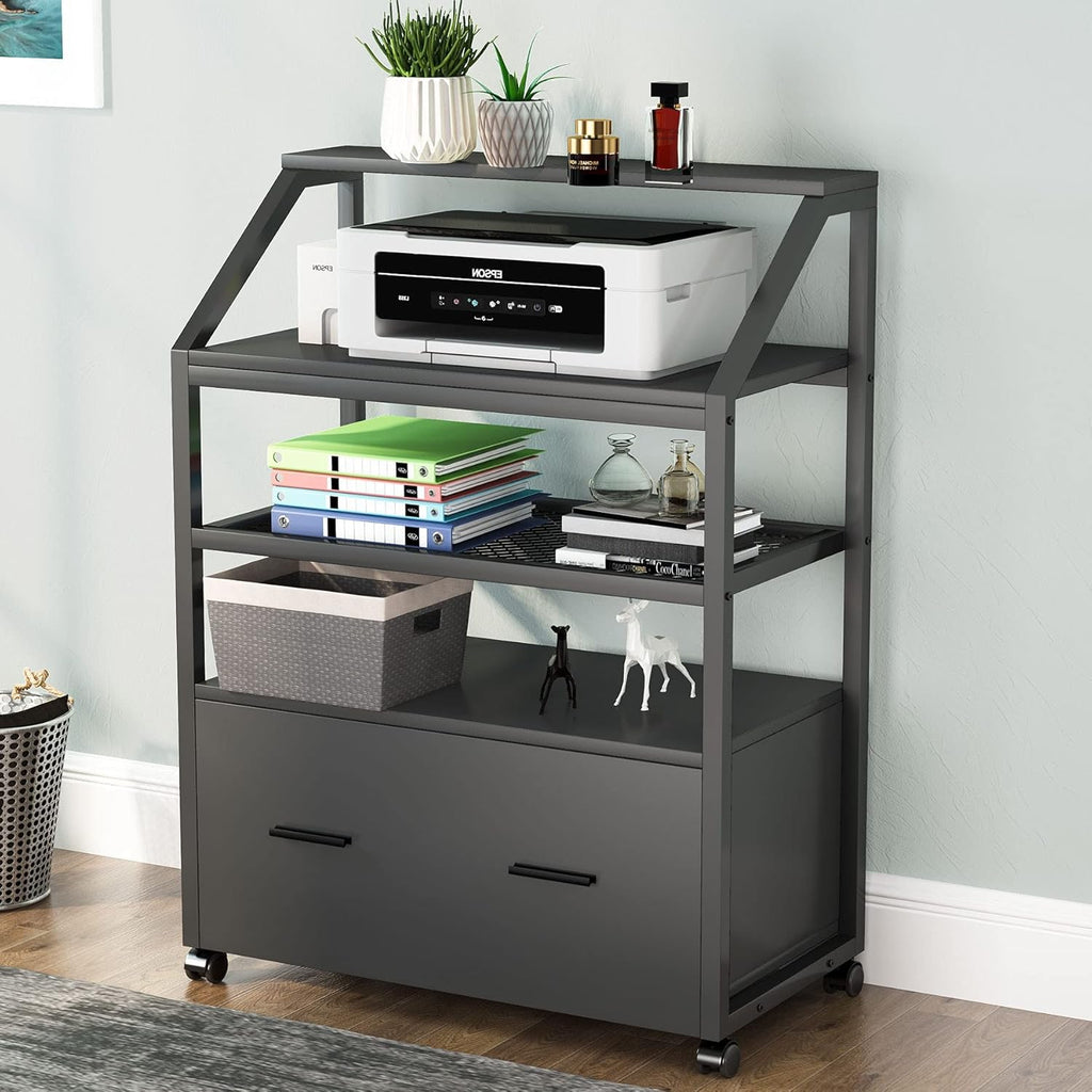Lateral File Cabinet with Storage Shelves S711