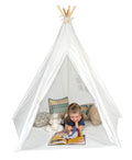 White Pine Wood Teepee Play House with Carry Case K70111