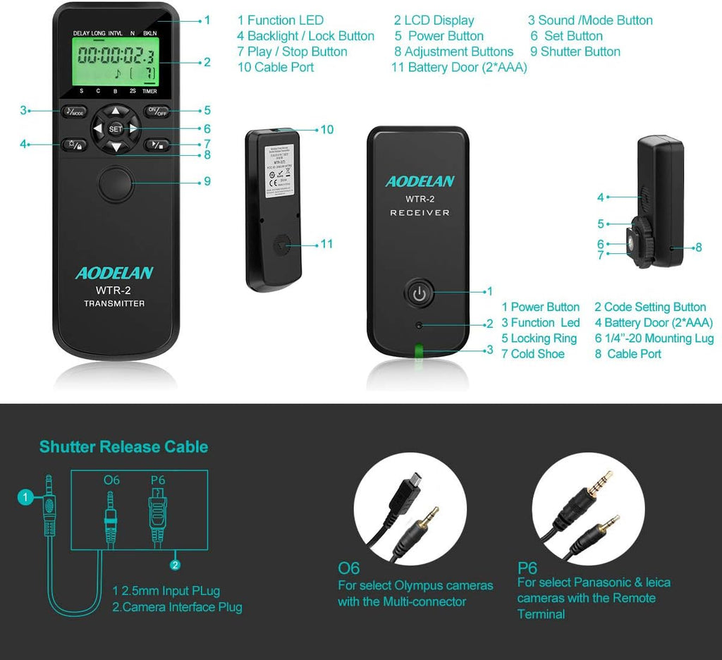 Wireless Shutter Release Camera Remote Control X89079