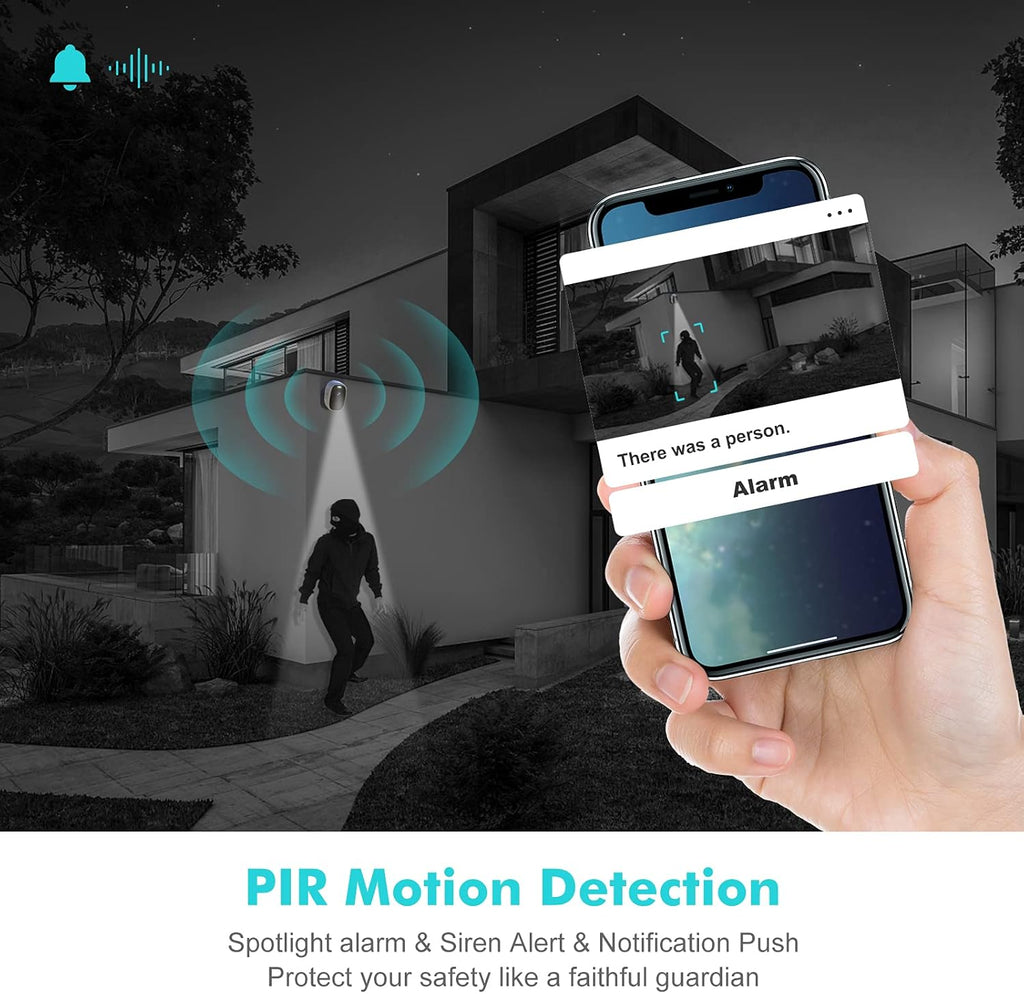 2K Solar Security Camera with Solar Panel X7596