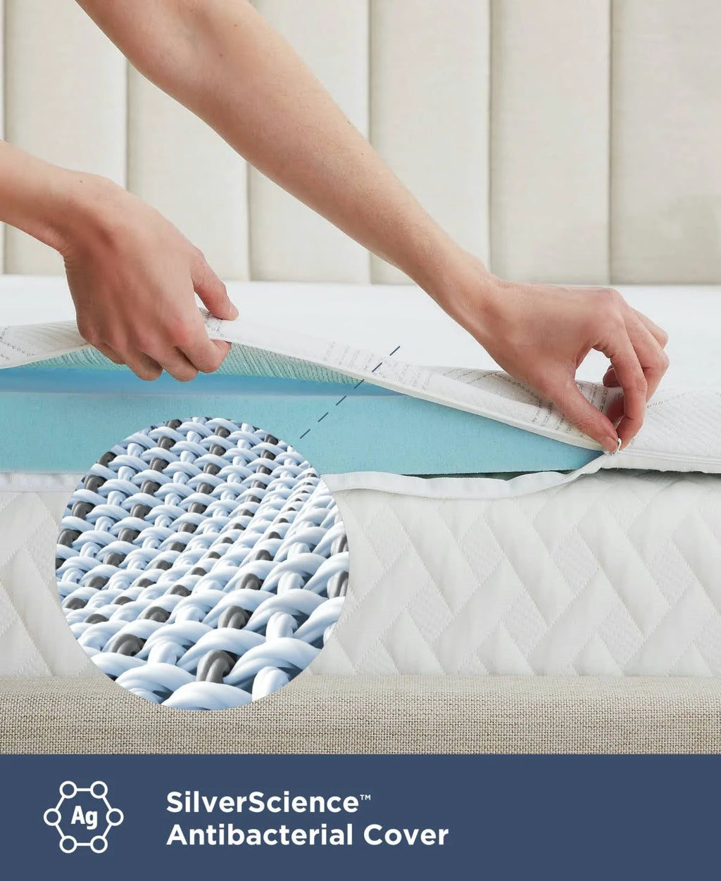 White California King Memory Foam Topper Z706936