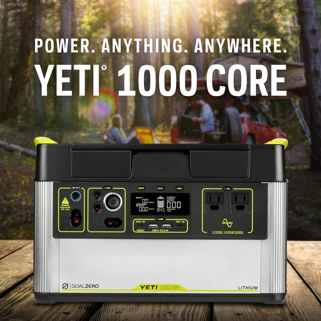 Portable Power Station, 1000 W, Solar-Powered Generator P502696