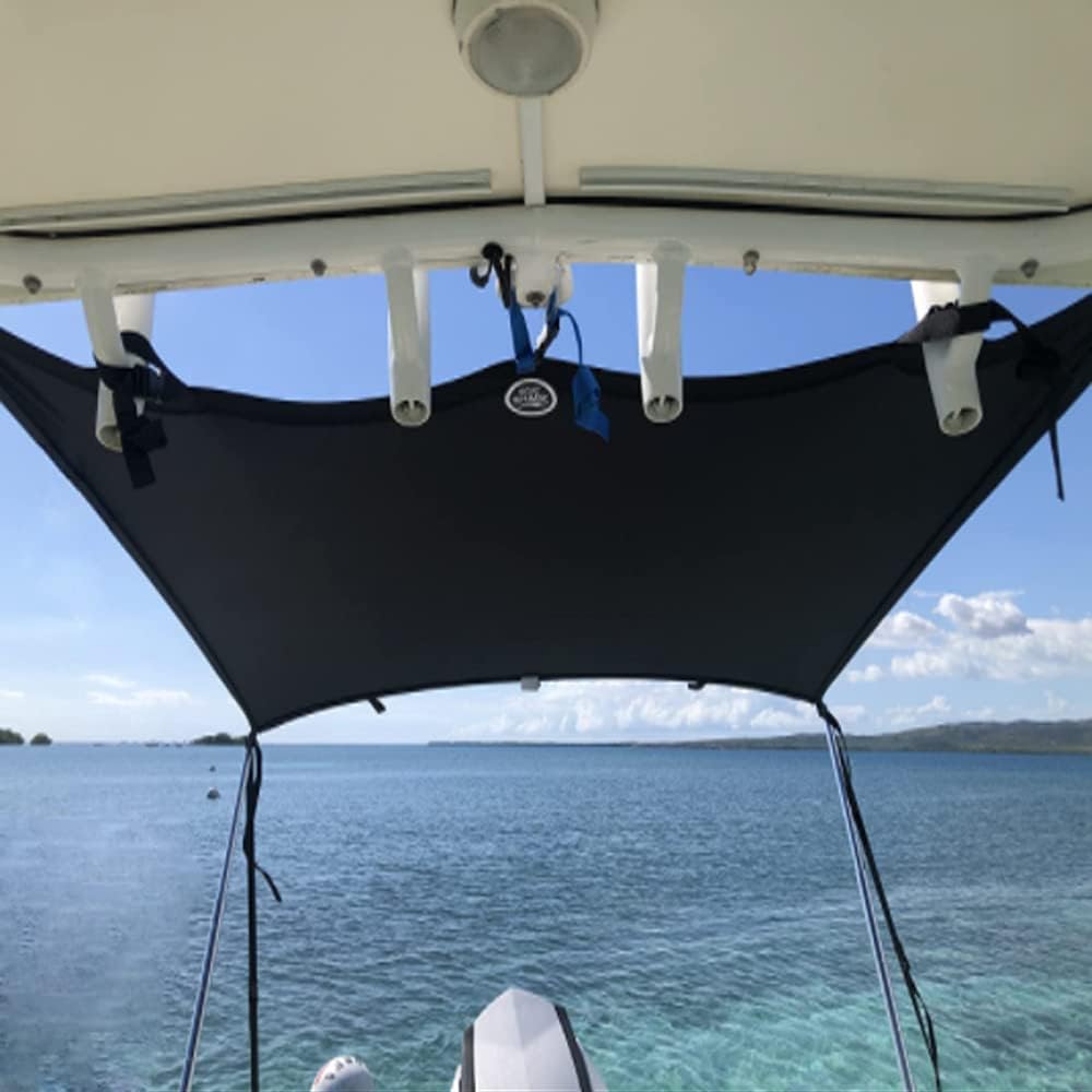 Boat Shade Kit with Stainless Steel Telescopic Rod, Dark Blue, 4ft x 5ft V547