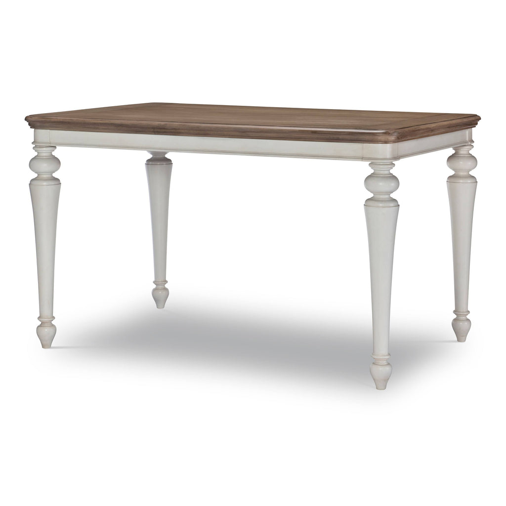 Aged Taupe Rustic White Pub Table P5384