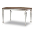 Aged Taupe Rustic White Pub Table P5384