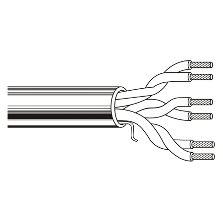 Plenum-CMP 2-22AWG Stranded Bare Copper Cable Q7717