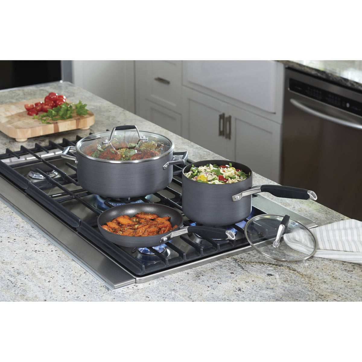 8-Piece Hard Anodized Nonstick Cookware Set J282977