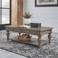 Rectangular Cocktail Table in Dusty Taupe & Black H1736
