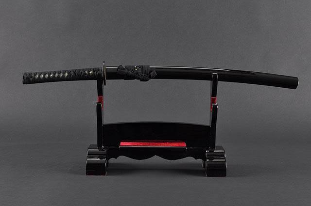 1045 Carbon Steel Japanese Samurai Wakizashi Sword with Wooden Scabbard N3343