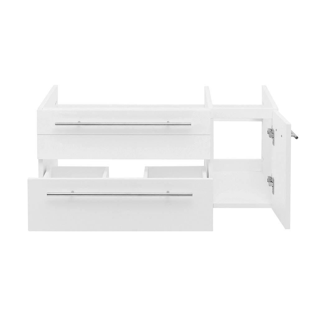 White Left Version Wall Hung Undermount Sink D6575