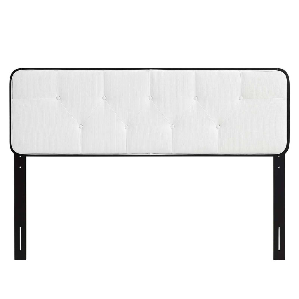 Tufted Twin Fabric and Wood Headboard N2079